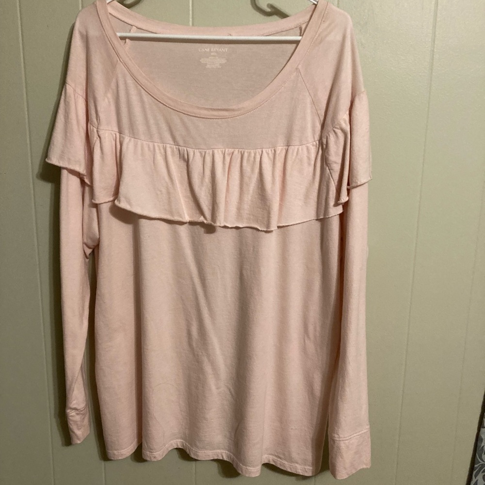Pink Lane Bryant Long Sleeve Cotton Top Size 18/20